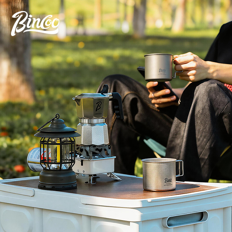Outdoor Camping Bin - Bincoo Titanium Camping Mug 300ML, 2‑Pack