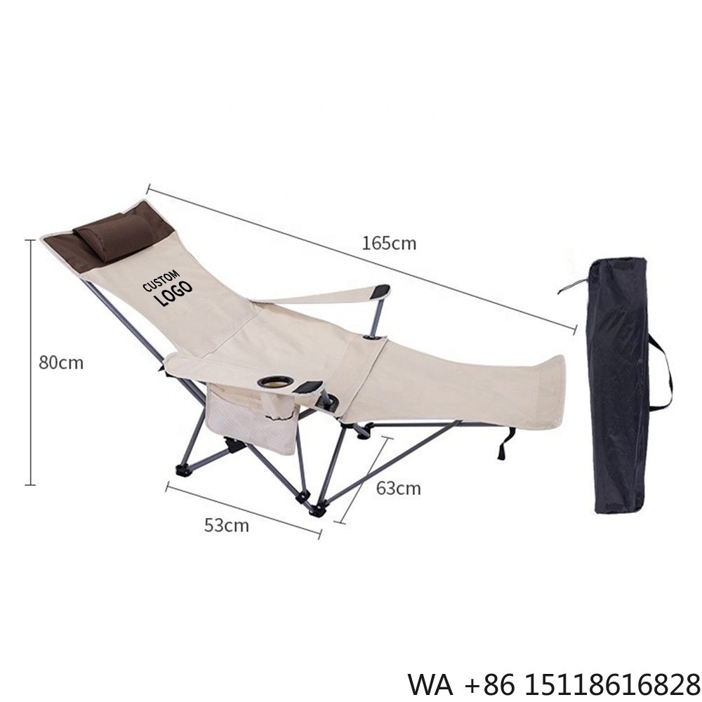 Folding Chair - Portable Folding Reclining Chair Lightweight Adjustable
