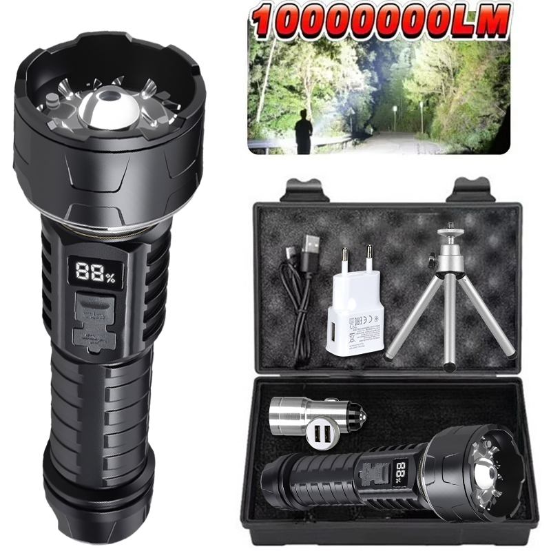 Outdoor Camping Hiking - COB LED Flashlight Rechargeable Lantern 7-core