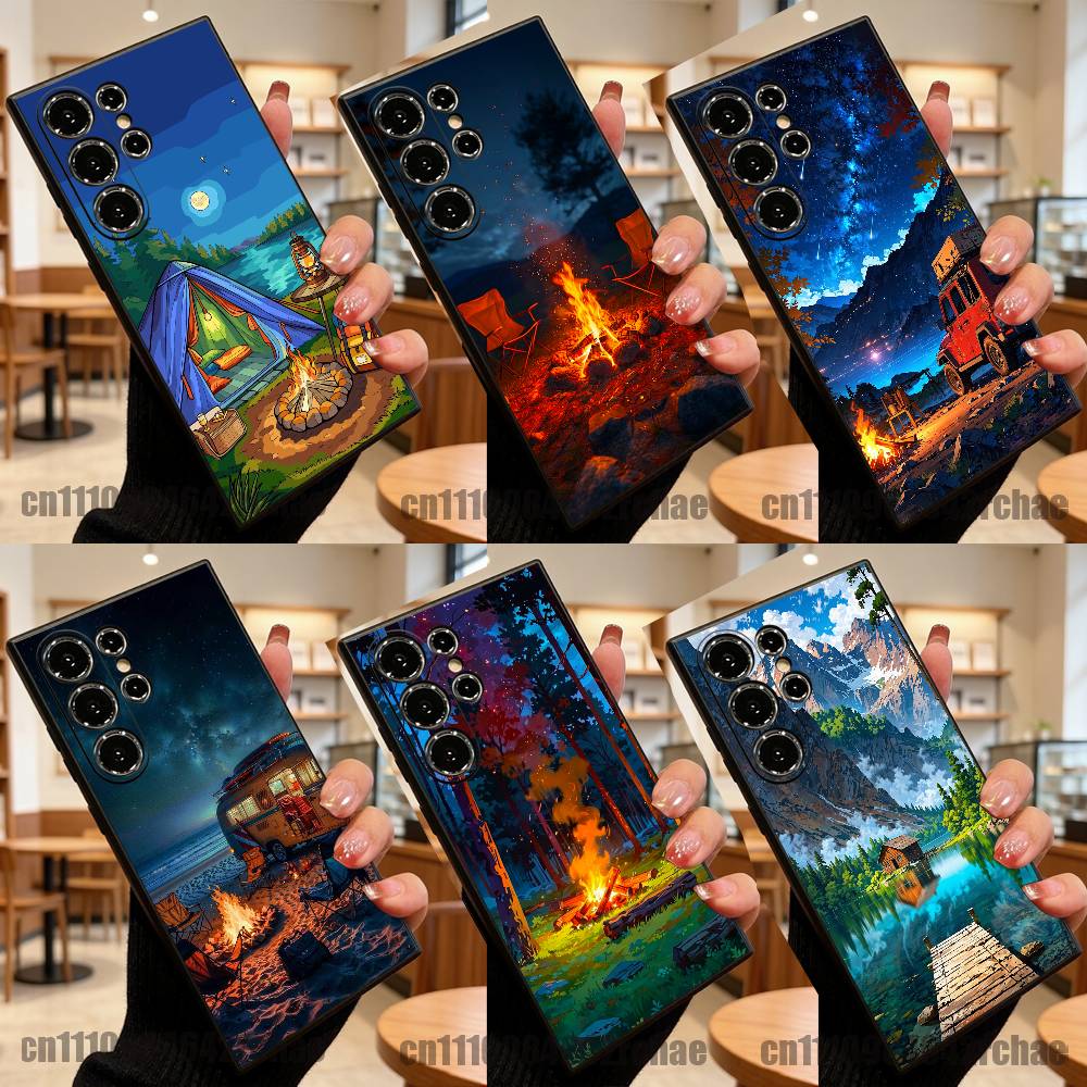 Outdoor Camping Wallpaper - For Outdoor Camping Bonfire Wallpaper Phone