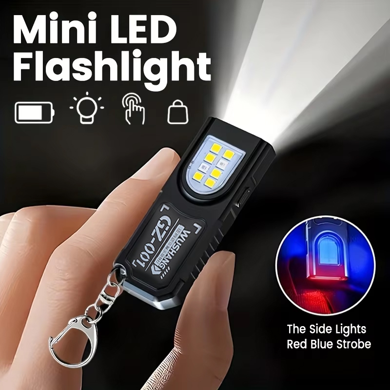 Outdoor Camping Lampe - Multifunctional Keychain Flashlight USB Rechargeable Mini