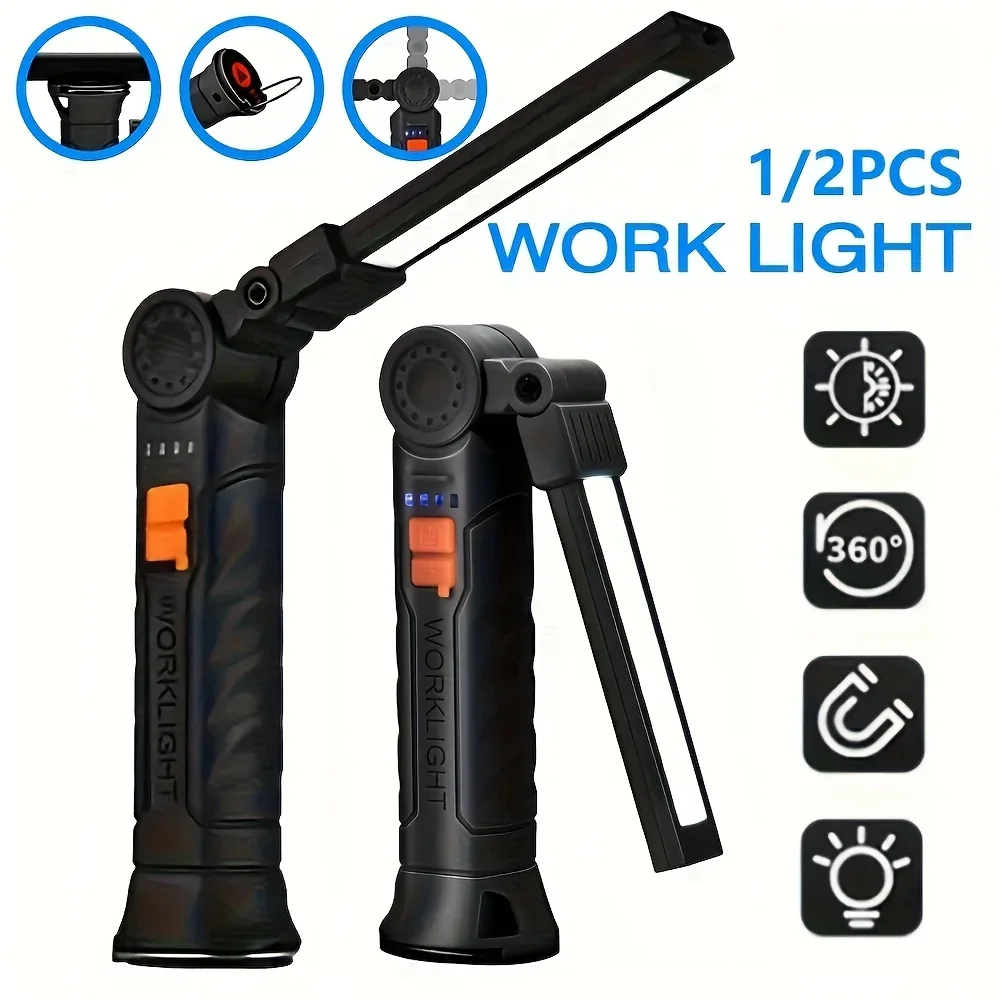 Outdoor Camping Lampe - Portable COB LED Flashlight Rechargeable Work