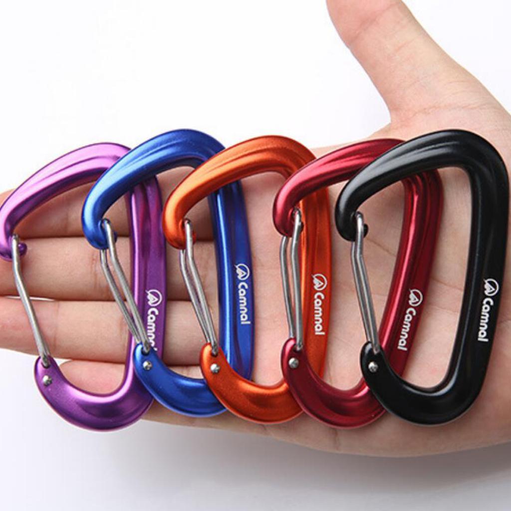 Outdoor Camping Hammock - Lightweight Aluminum Carabiner Quickdraw Lock Hook