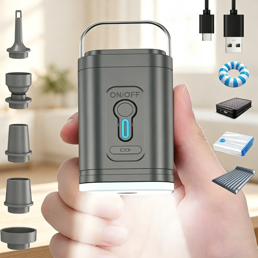 Outdoor Inflatable Camping Tent With Air Pump - Mini Portable/; Air Pump 1200mAh USB