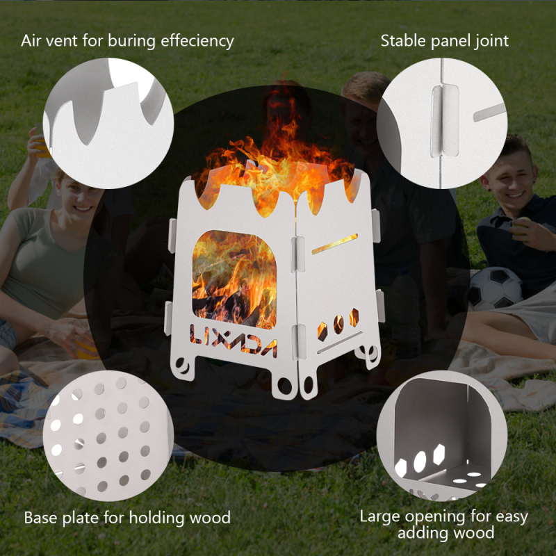 Lixada Titanium/Stainless stee - Outdoor Camping Wood Stove review and price