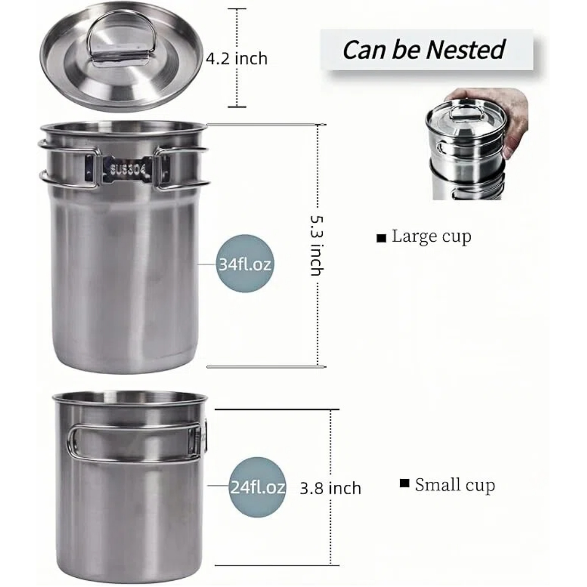Foldable Camping Cups Mugs Cam - Outdoor Camping Cooking Set review and price