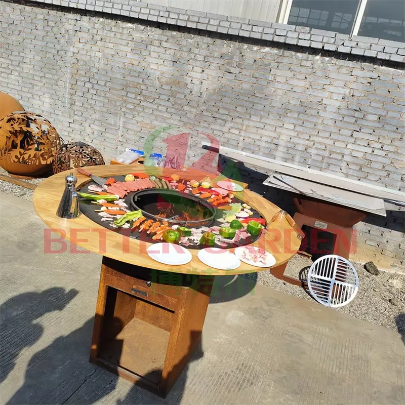 80cm Corten Steel Fire Pit BBQ - Outdoor Camping Oven review and price