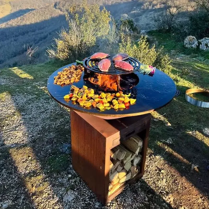 80cm Corten Steel Fire Pit BBQ - Outdoor Camping Oven review and price