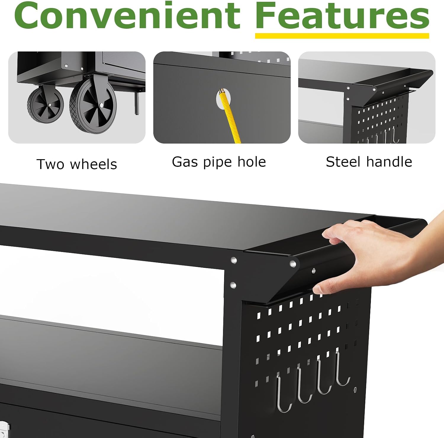 Outdoor Grill Cart Table With  - Outdoor Camping Table With Storage review and price