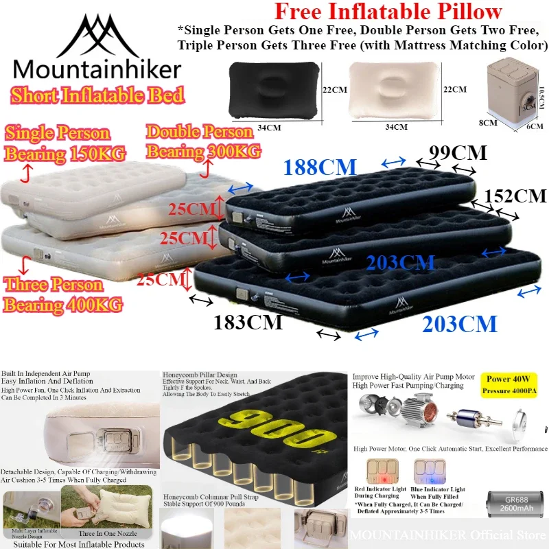 MOUNTAINHIKER Interior Inflata - Outdoor Inflatable Camping Tent With Air Pump review and price