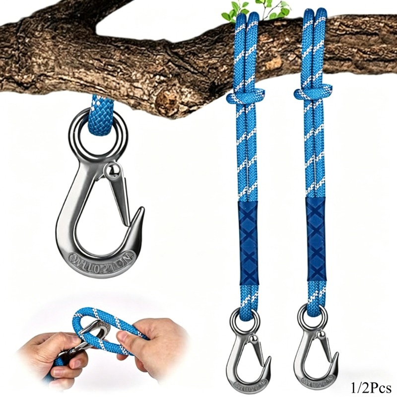 1/2Pcs Wear Resistant Metal Ho - Outdoor Camping Hammock review and price