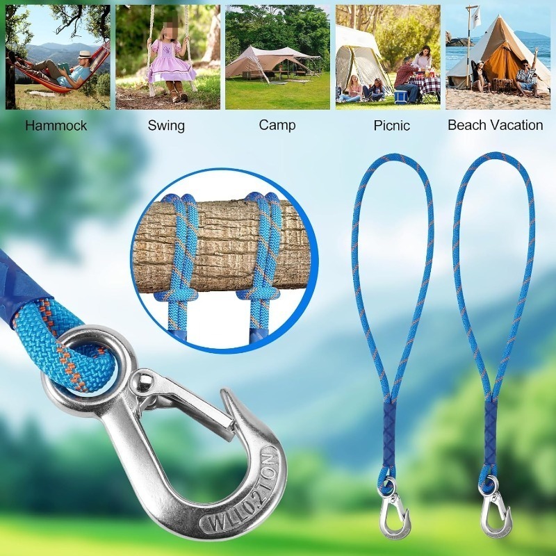 1/2Pcs Wear Resistant Metal Ho - Outdoor Camping Hammock review and price