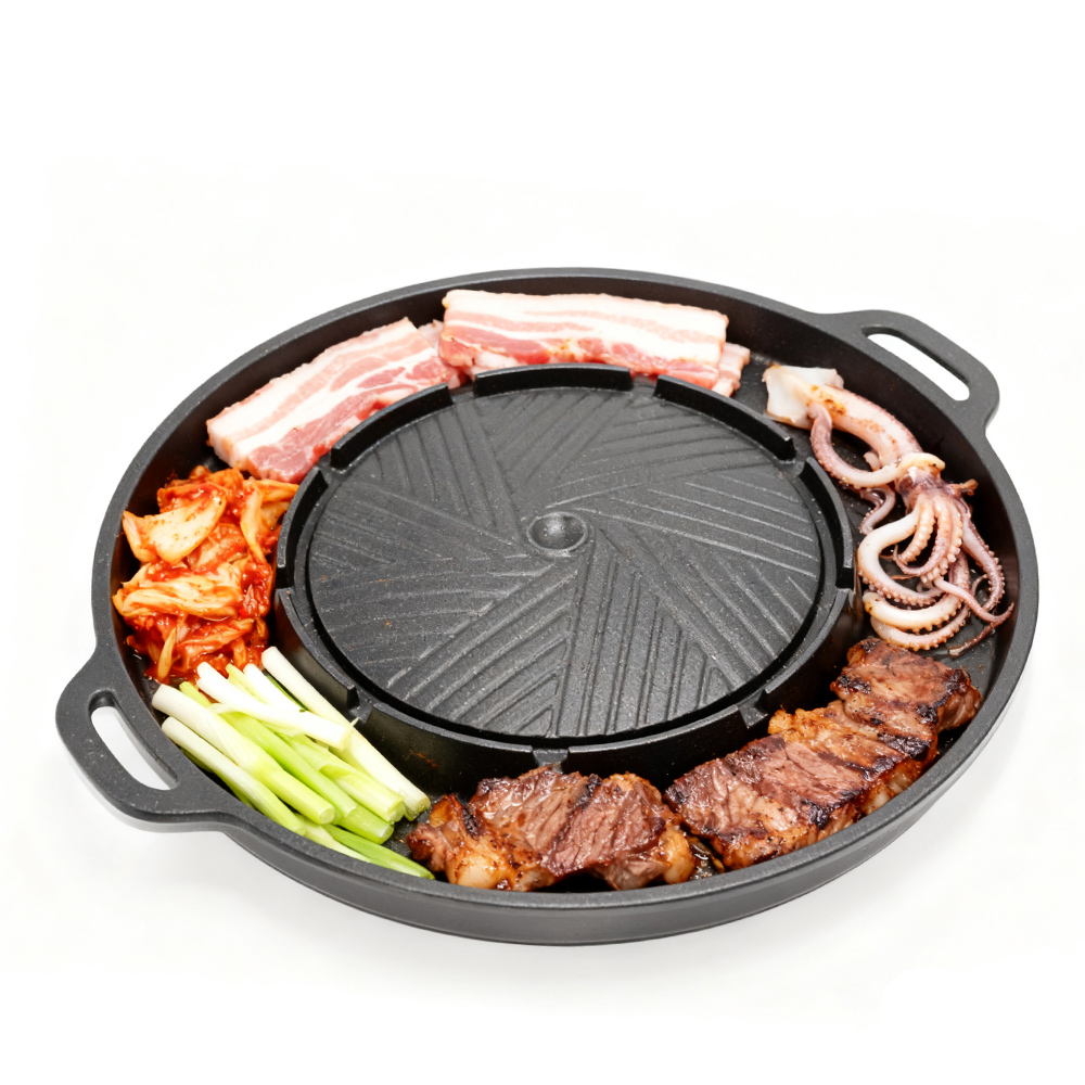 KOSUN Korean BBQ Grill Pan 2 i - Outdoor Camping Cooking Set review and price