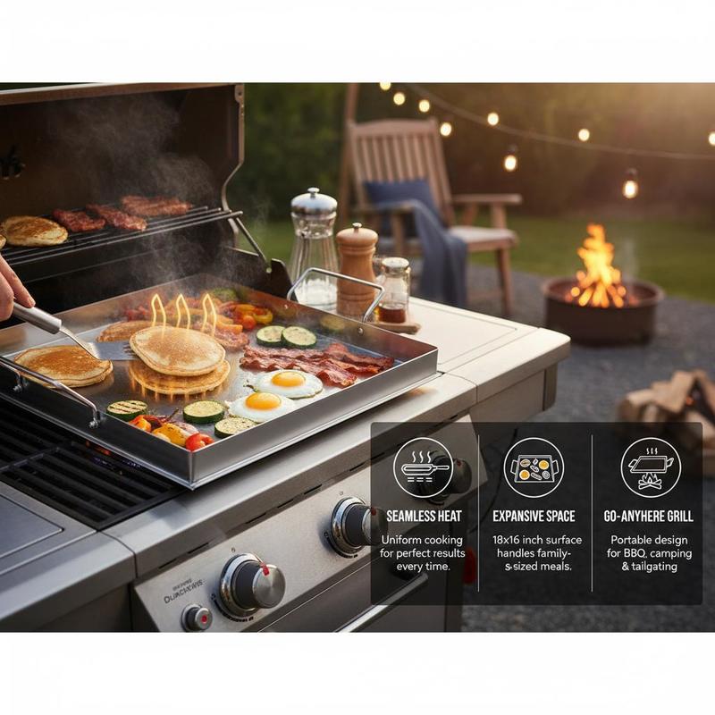 Universal Flat Top Griddle 18x - Outdoor Camping Cooking Set review and price