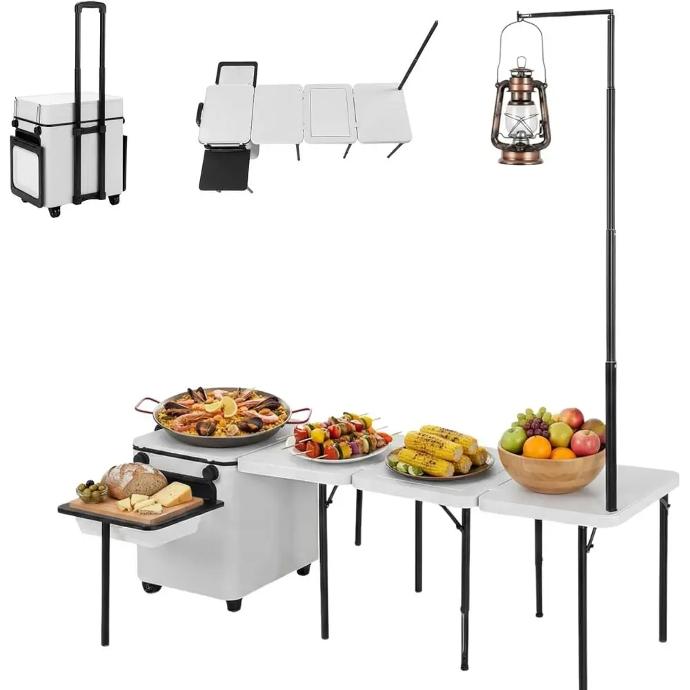 Portable Folding Outdoor Kitch - Outdoor Camping Table With Storage review and price