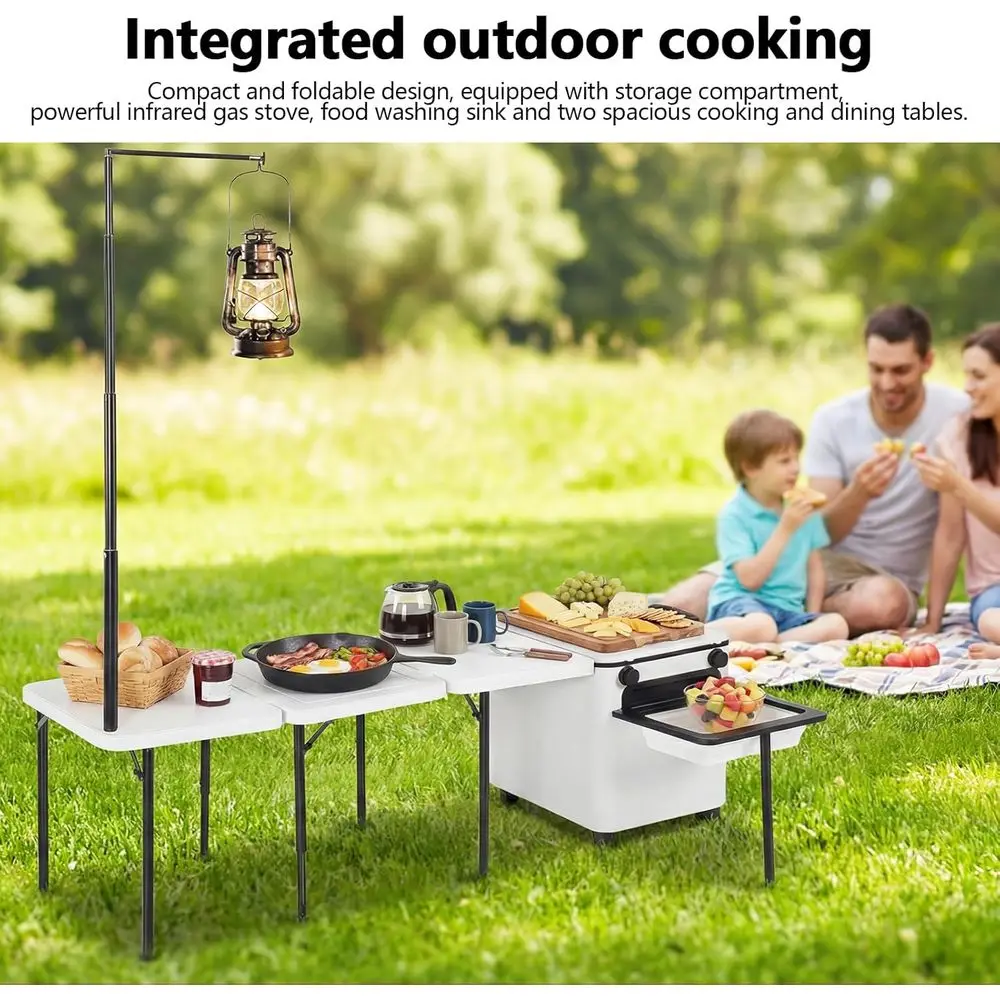 Portable Folding Outdoor Kitch - Outdoor Camping Table With Storage review and price