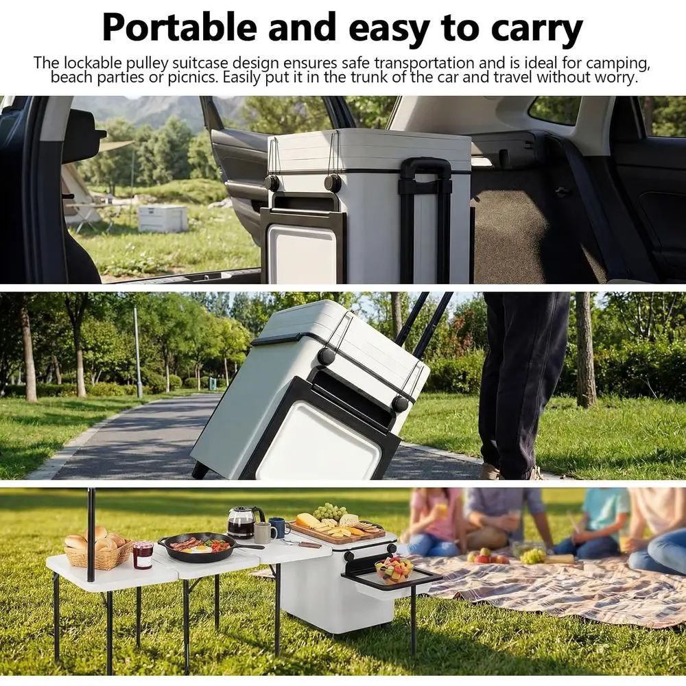 Portable Folding Outdoor Kitch - Outdoor Camping Table With Storage review and price
