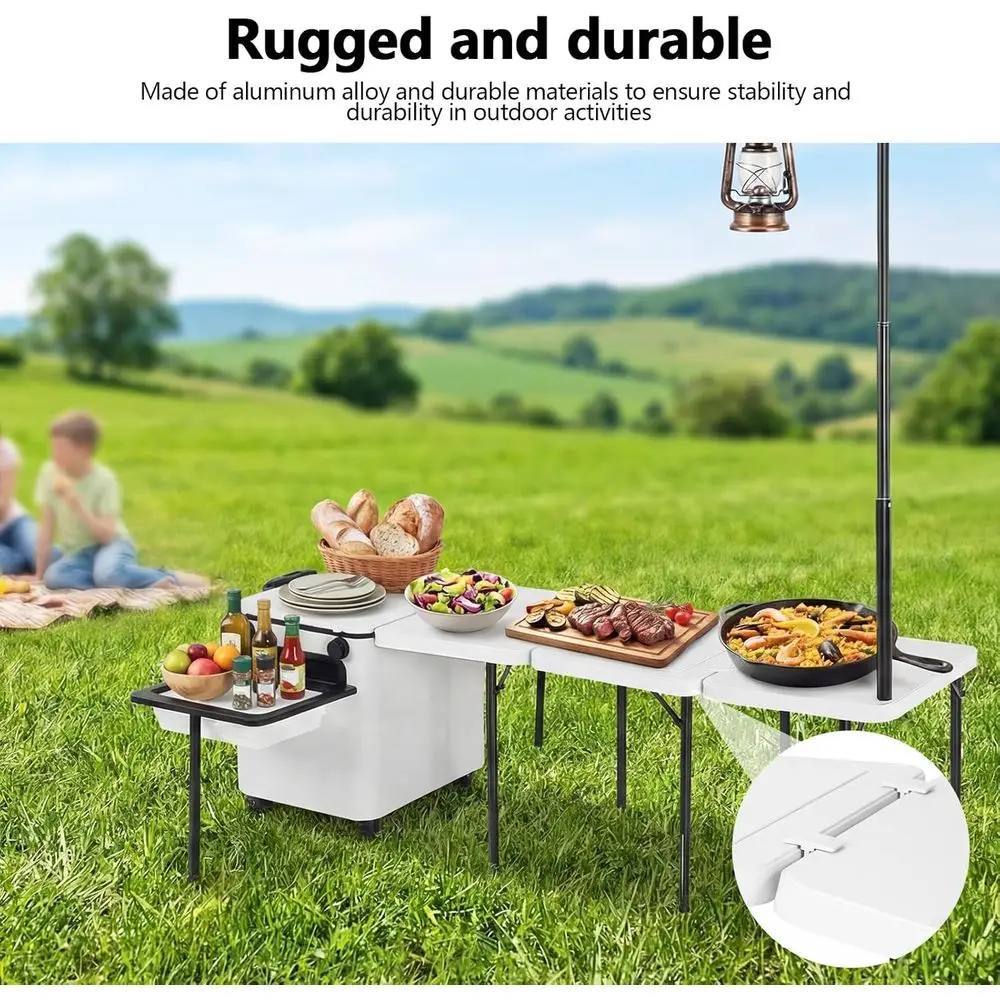 Portable Folding Outdoor Kitch - Outdoor Camping Table With Storage review and price