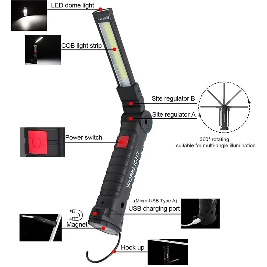 Rechargeable Magnetic Work Lig - Outdoor Camping Lampe review and price