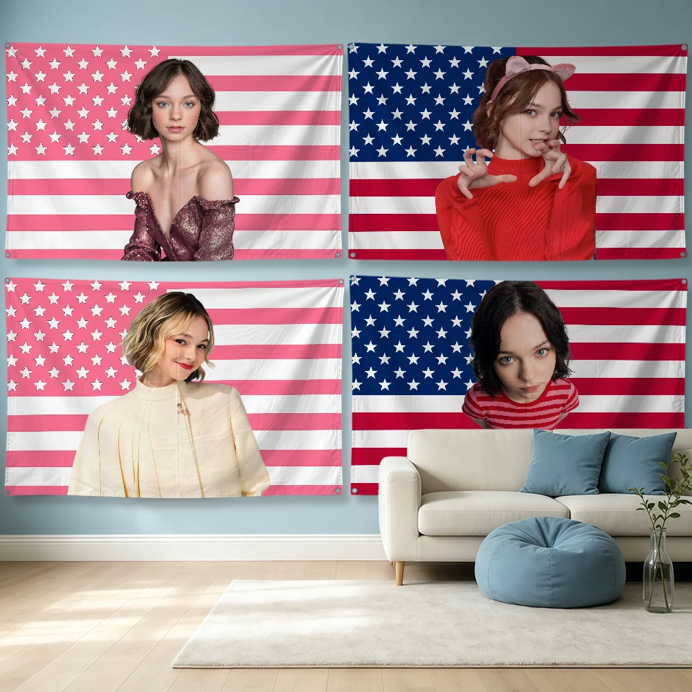 Actor E-Emma Myers Flag Polyes - Outdoor Camping Wallpaper review and price
