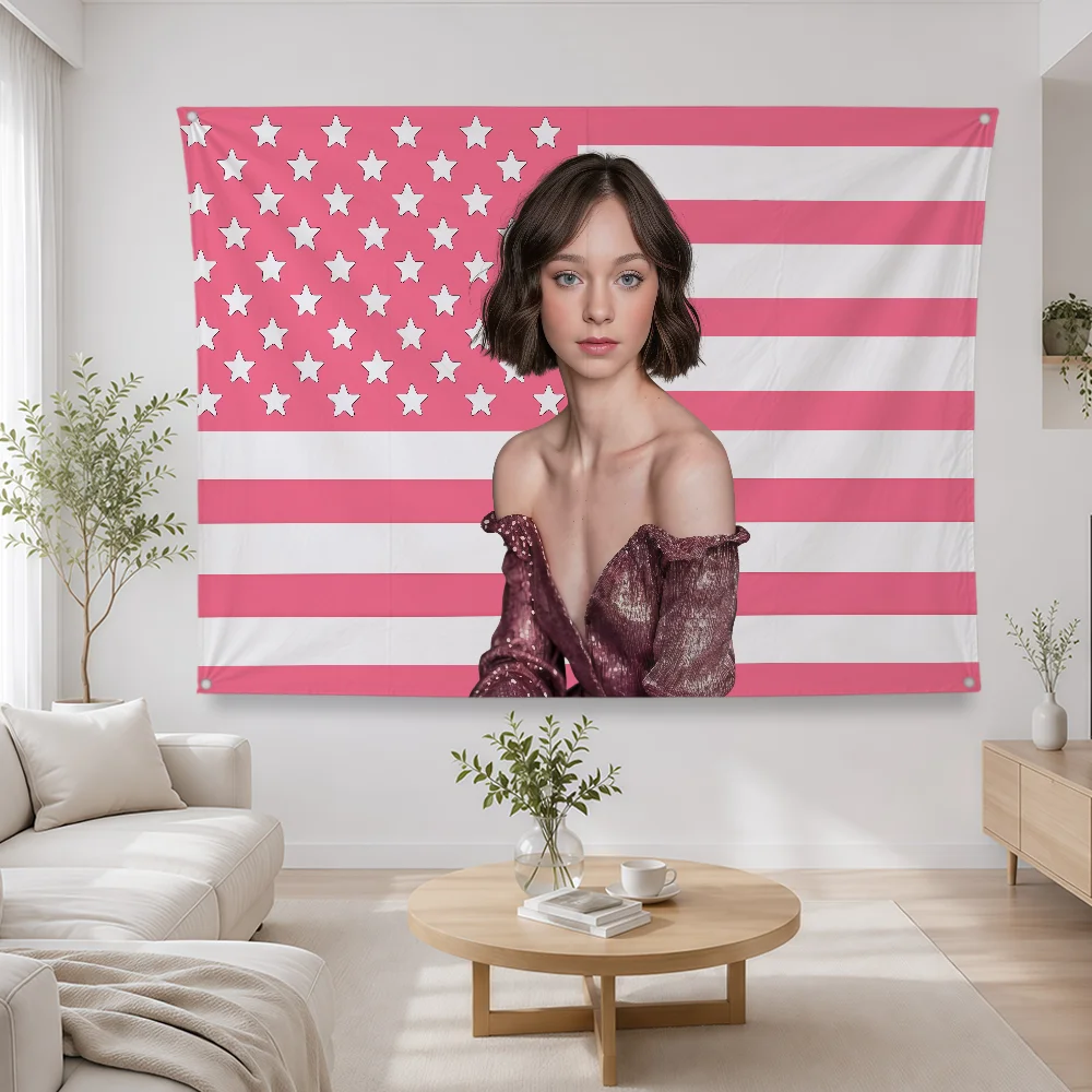 Actor E-Emma Myers Flag Polyes - Outdoor Camping Wallpaper review and price