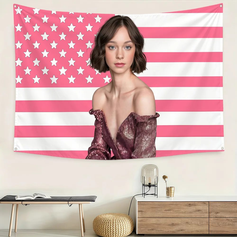 Actor E-Emma Myers Flag Polyes - Outdoor Camping Wallpaper review and price