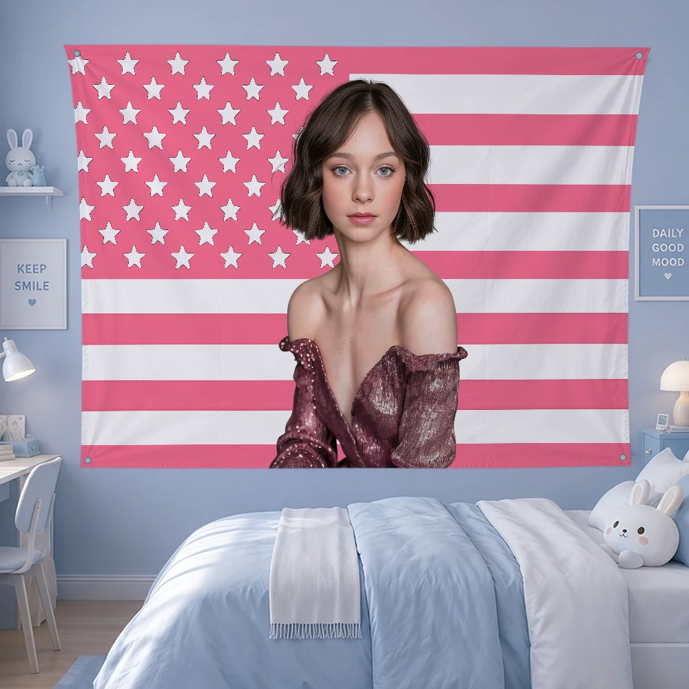 Actor E-Emma Myers Flag Polyes - Outdoor Camping Wallpaper review and price