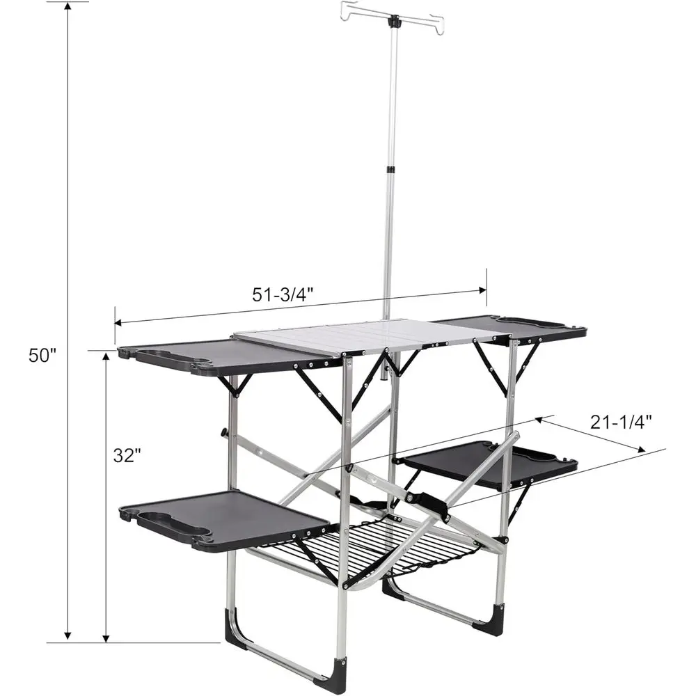 Portable Outdoor Kitchen Table - Outdoor Camping Table With Storage review and price