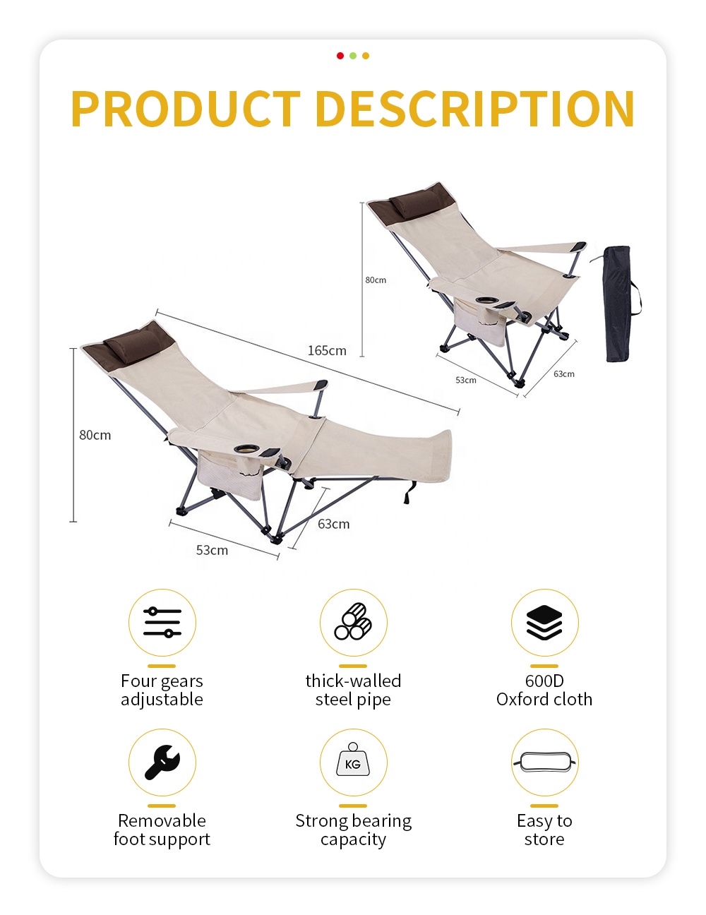 Portable Folding Reclining Cha - Folding Chair review and price