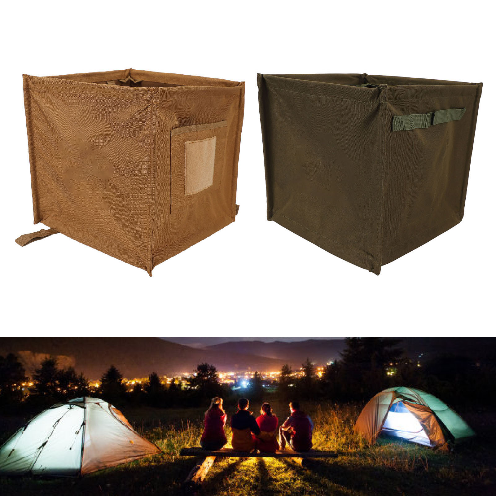 Outdoor Foldable Trash Can 33L - Outdoor Camping Bin review and price