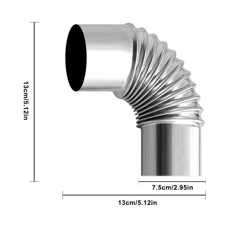 60/75mm Stainless Steel 90 Deg - Outdoor Camping Wood Stove review and price