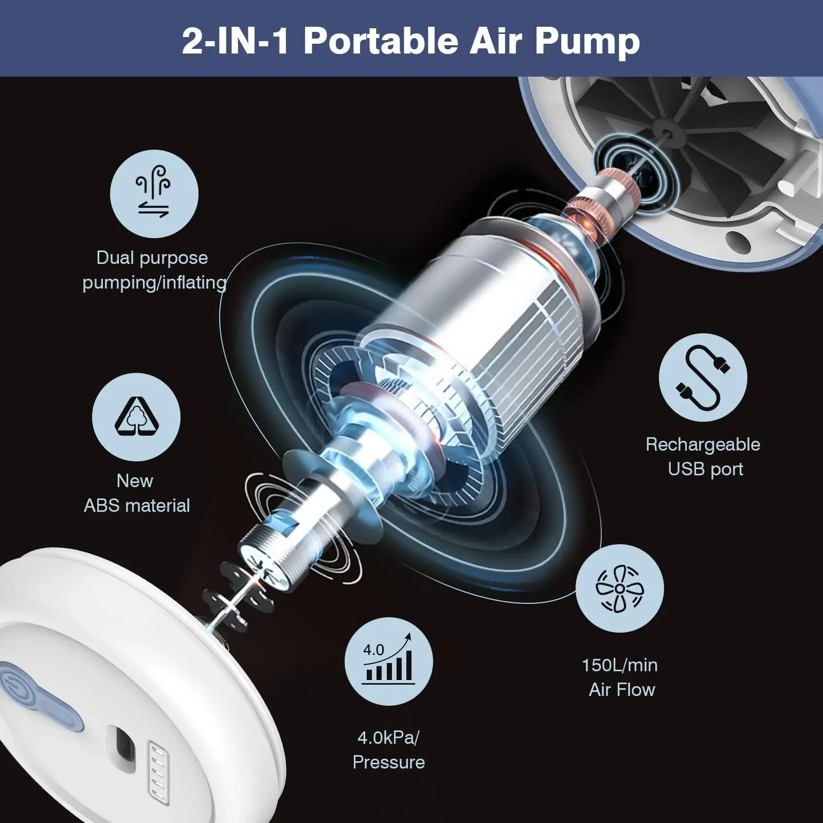 Rechargeable Electric Air Pump - Outdoor Inflatable Camping Tent With Air Pump review and price