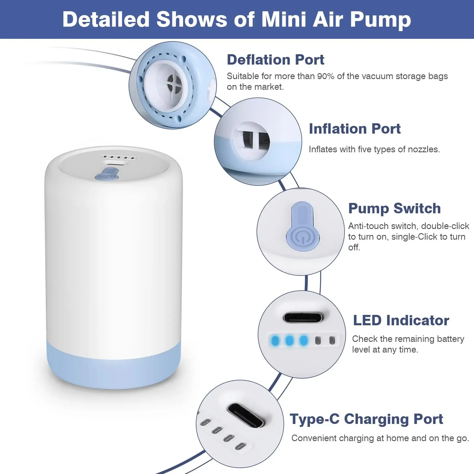 Rechargeable Electric Air Pump - Outdoor Inflatable Camping Tent With Air Pump review and price