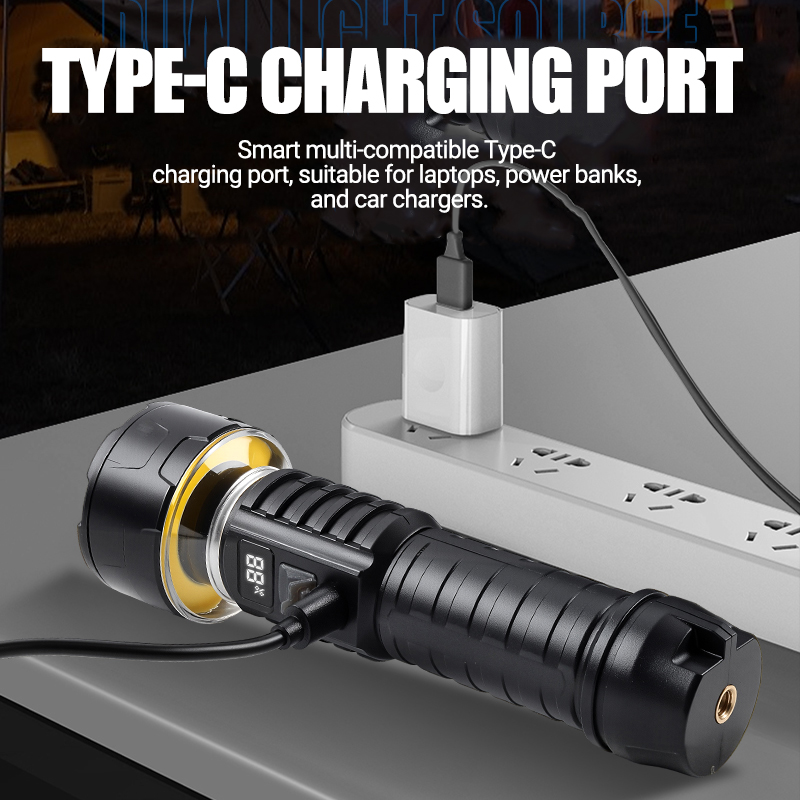 COB LED Flashlight Rechargeabl - Outdoor Camping Hiking review and price