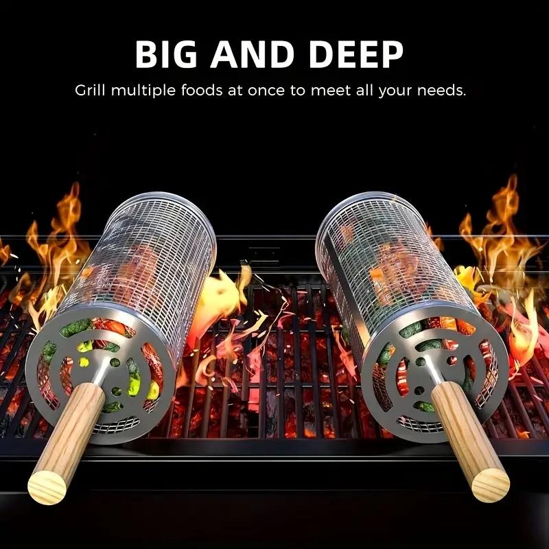 Stainless Steel BBQ Grill Bask - Outdoor Camping Cooking Set review and price