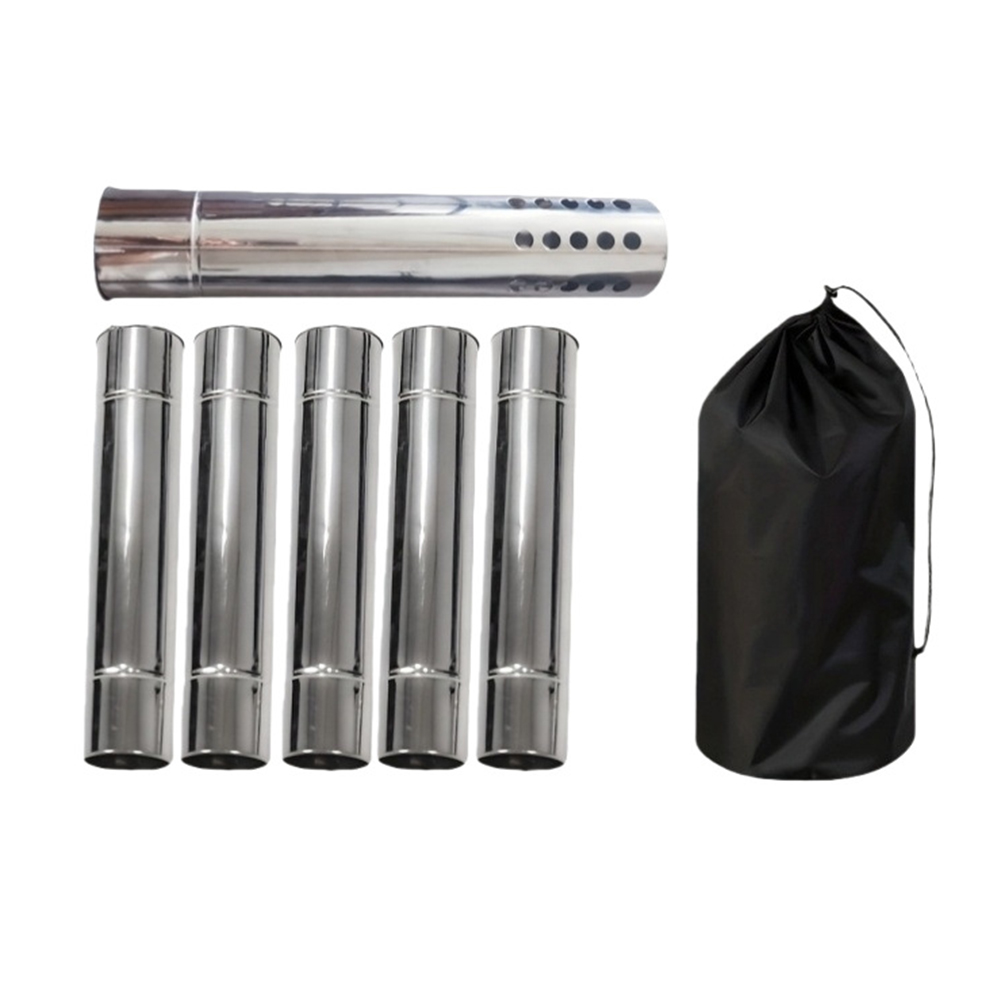 Stainless Steel Smoke Pipe Kit - Outdoor Camping Wood Stove review and price