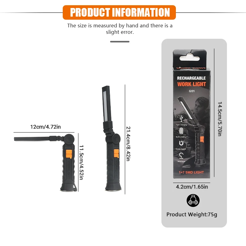 Portable COB LED Flashlight Re - Outdoor Camping Lampe review and price