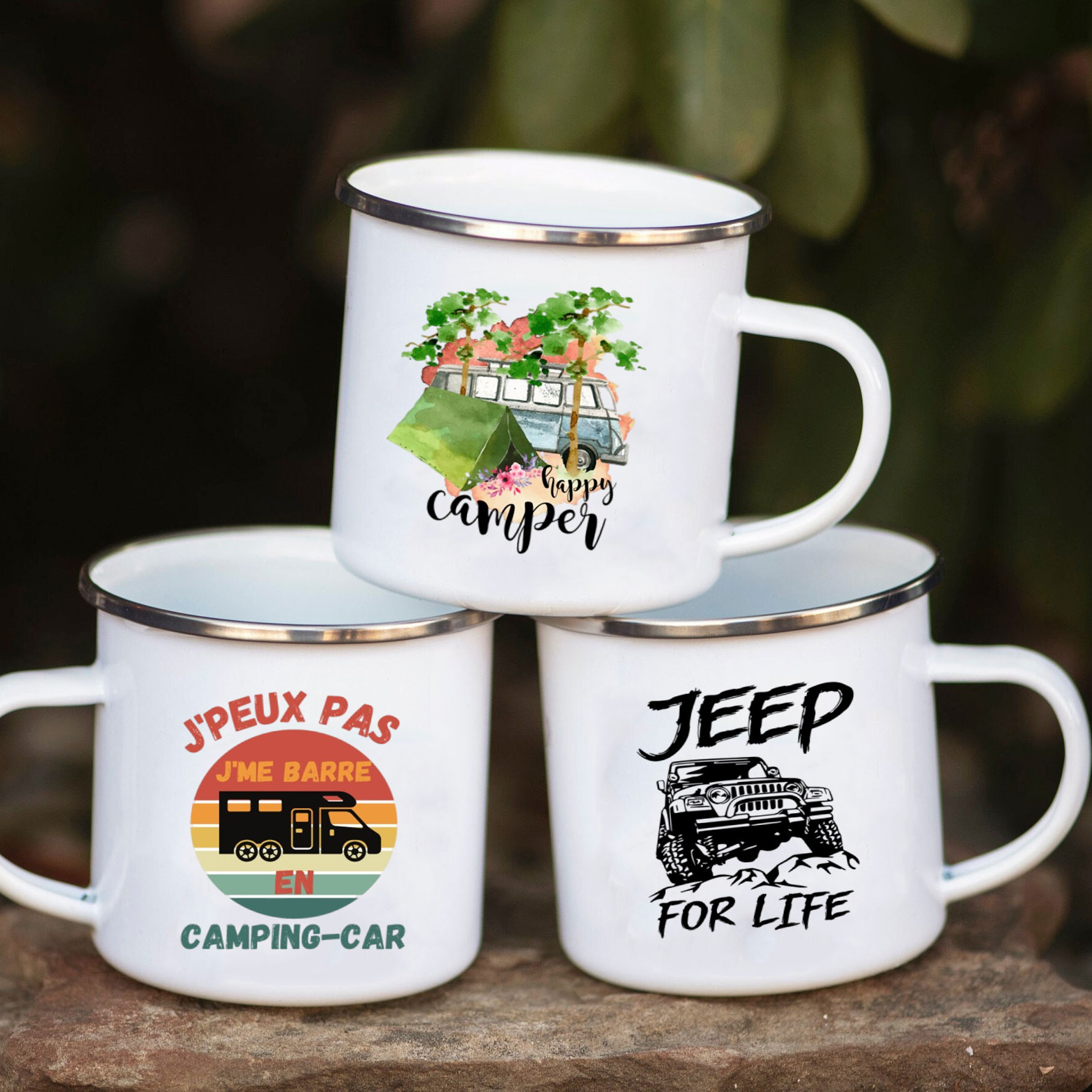 Camping Car Enamel Mug Adventu - Outdoor Camping Van review and price