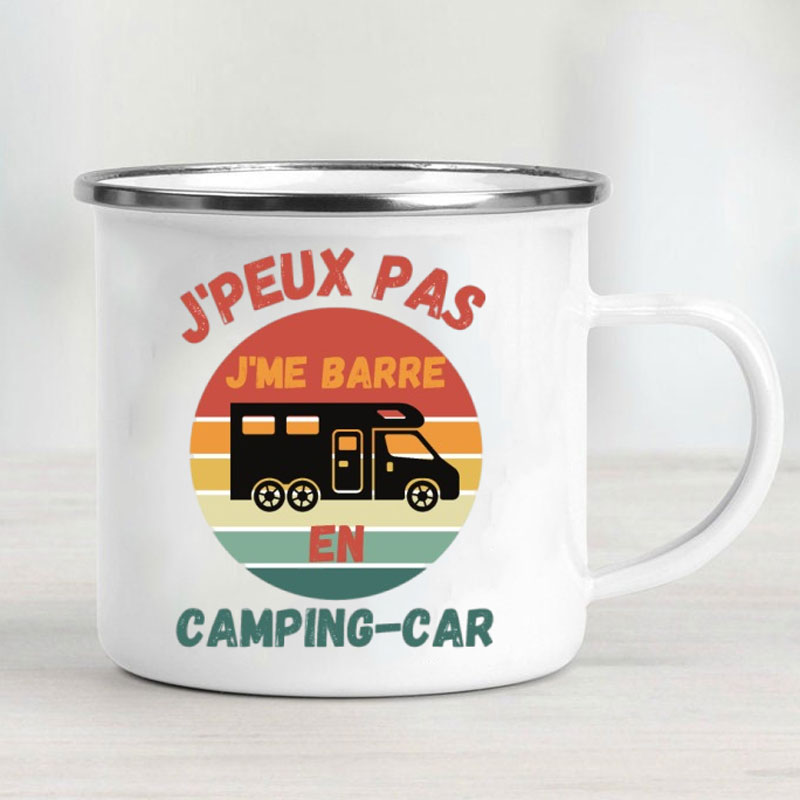 Camping Car Enamel Mug Adventu - Outdoor Camping Van review and price