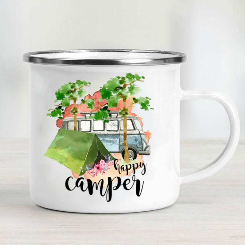 Camping Car Enamel Mug Adventu - Outdoor Camping Van review and price