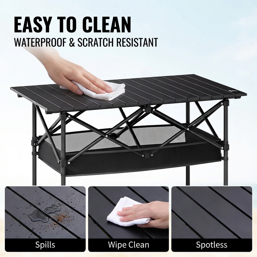 Portable Folding Outdoor Table - Outdoor Camping Table With Storage review and price