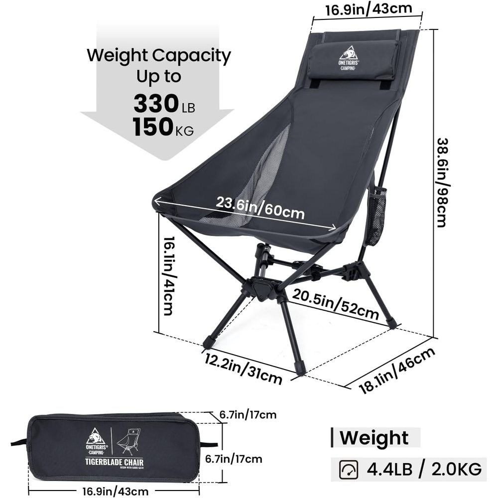 Tigerblade High Back Camping C - Folding Chair review and price