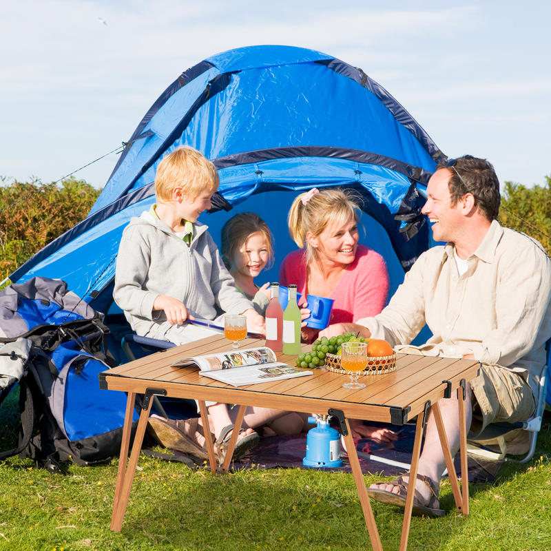 Single Folding Picnic Table 93 - Outdoor Camping Table With Storage review and price